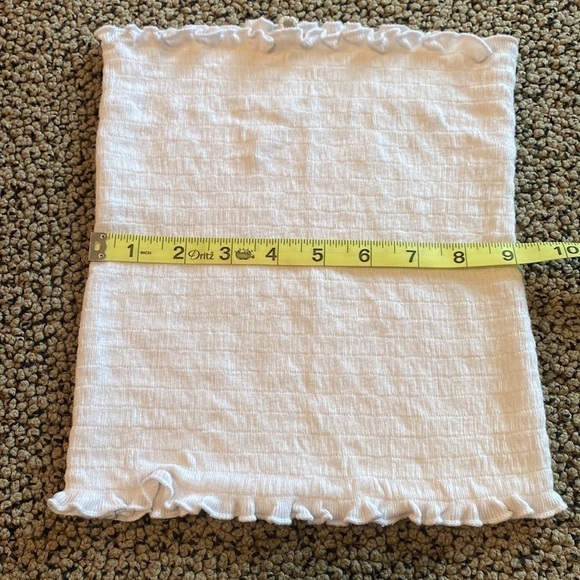 3 Smocked Tube Tops White, Black & Striped in EUC - Picture 5 of 10